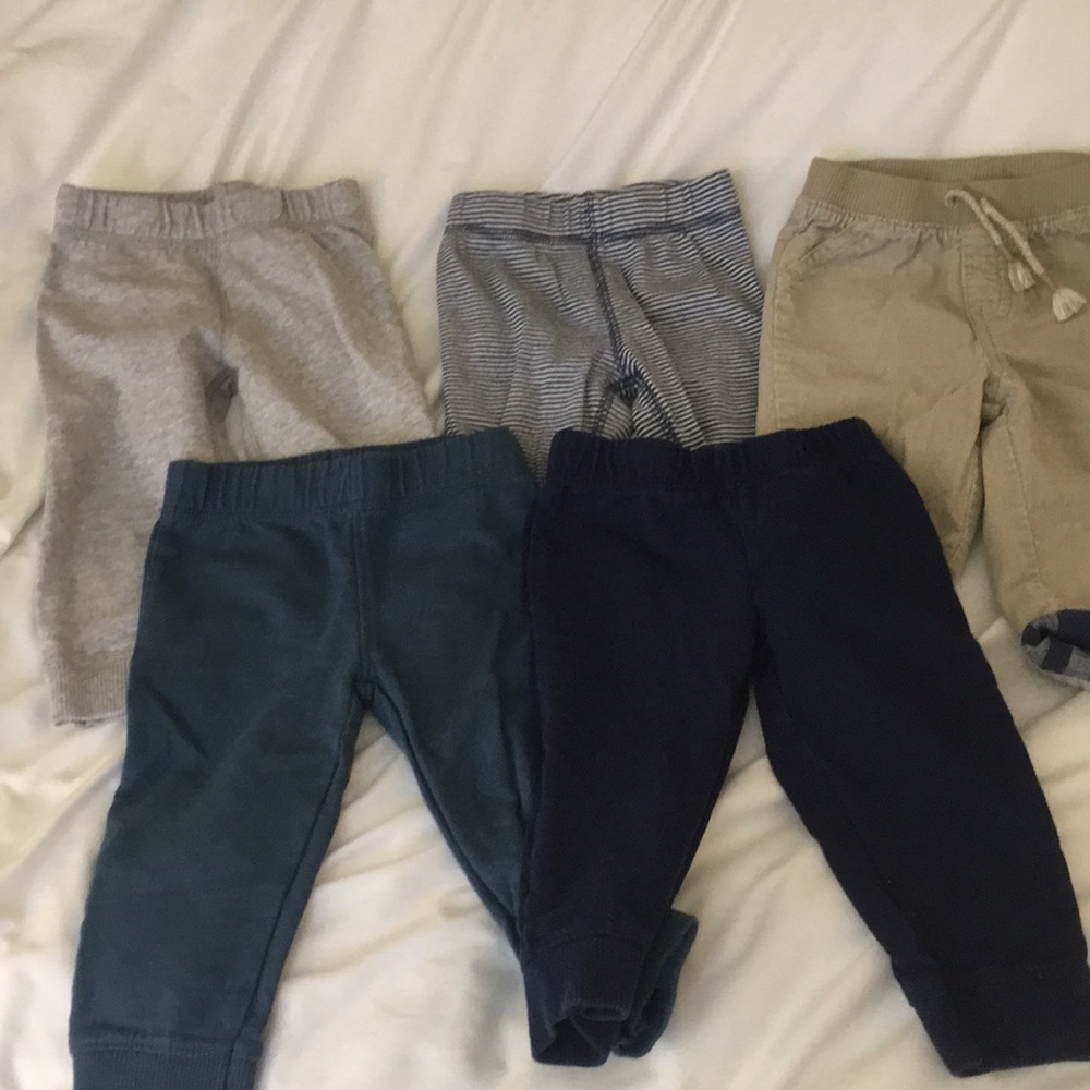 Bundle of 5 Long Pants 12 Months